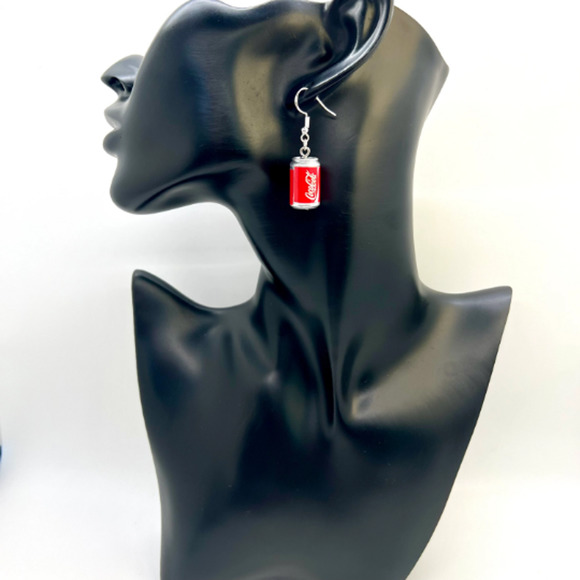 Coke Can Earrings - Coca Cola Earrings - Coke Earrings - Drink Earrings - Picture 8 of 9